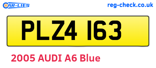 PLZ4163 are the vehicle registration plates.