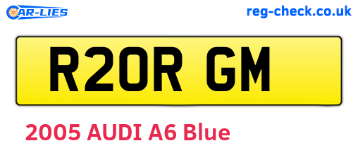 R20RGM are the vehicle registration plates.