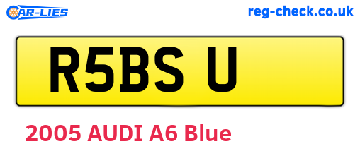 R5BSU are the vehicle registration plates.