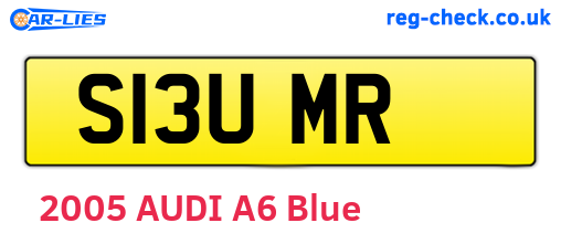 S13UMR are the vehicle registration plates.