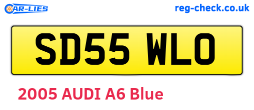 SD55WLO are the vehicle registration plates.