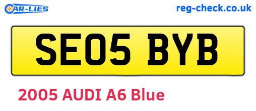 SE05BYB are the vehicle registration plates.
