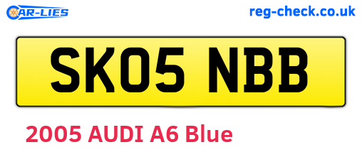 SK05NBB are the vehicle registration plates.