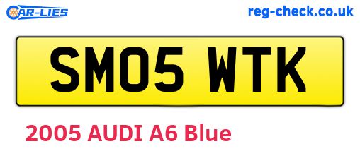 SM05WTK are the vehicle registration plates.