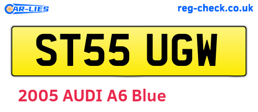 ST55UGW are the vehicle registration plates.