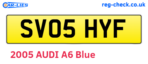 SV05HYF are the vehicle registration plates.
