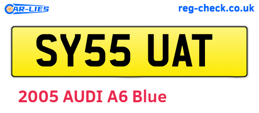 SY55UAT are the vehicle registration plates.