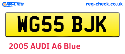 WG55BJK are the vehicle registration plates.