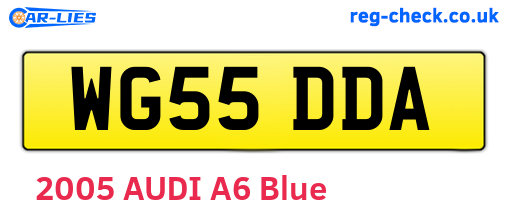 WG55DDA are the vehicle registration plates.