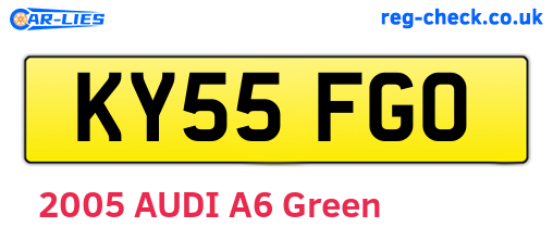KY55FGO are the vehicle registration plates.