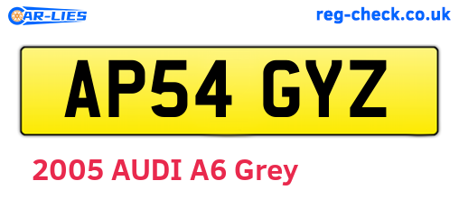 AP54GYZ are the vehicle registration plates.