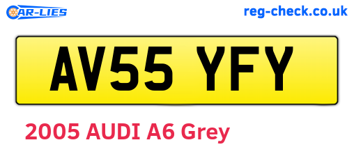 AV55YFY are the vehicle registration plates.