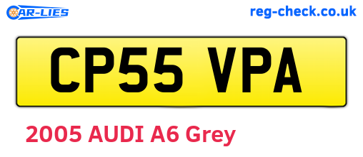 CP55VPA are the vehicle registration plates.