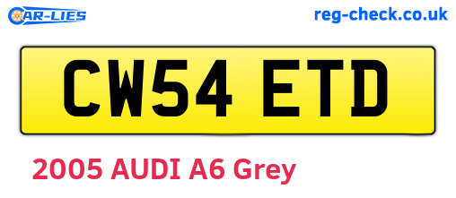 CW54ETD are the vehicle registration plates.
