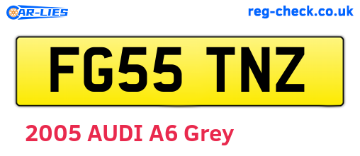 FG55TNZ are the vehicle registration plates.