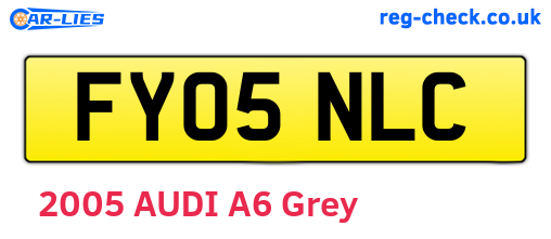 FY05NLC are the vehicle registration plates.