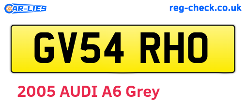 GV54RHO are the vehicle registration plates.