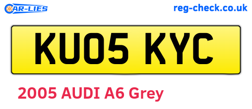 KU05KYC are the vehicle registration plates.
