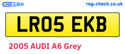 LR05EKB are the vehicle registration plates.