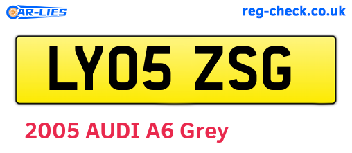 LY05ZSG are the vehicle registration plates.