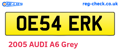 OE54ERK are the vehicle registration plates.