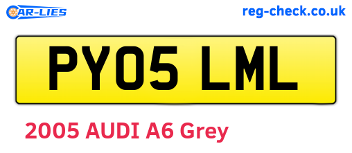 PY05LML are the vehicle registration plates.