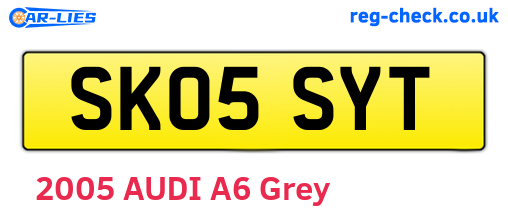 SK05SYT are the vehicle registration plates.