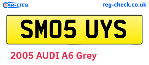 SM05UYS are the vehicle registration plates.