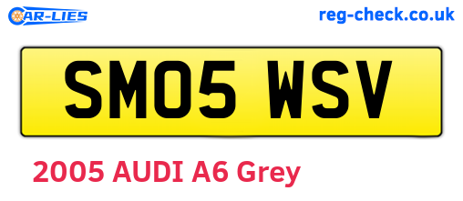 SM05WSV are the vehicle registration plates.