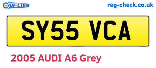 SY55VCA are the vehicle registration plates.