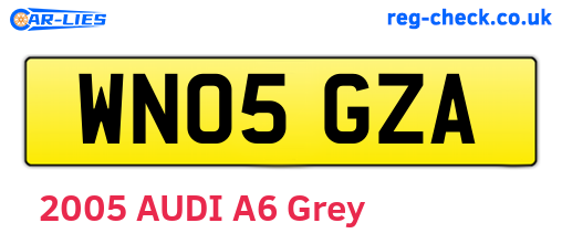 WN05GZA are the vehicle registration plates.