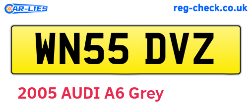WN55DVZ are the vehicle registration plates.