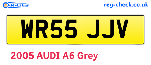 WR55JJV are the vehicle registration plates.