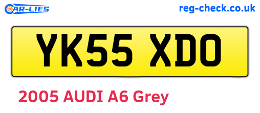 YK55XDO are the vehicle registration plates.