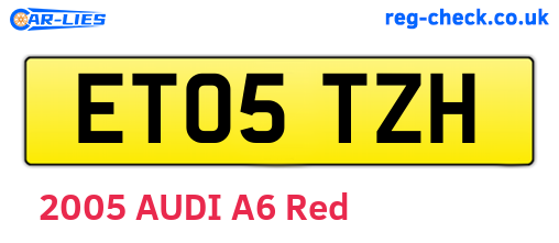 ET05TZH are the vehicle registration plates.