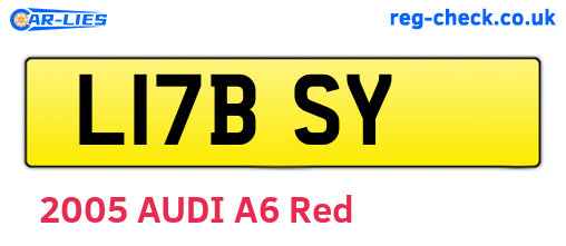 L17BSY are the vehicle registration plates.