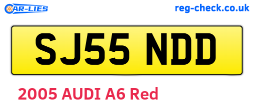 SJ55NDD are the vehicle registration plates.