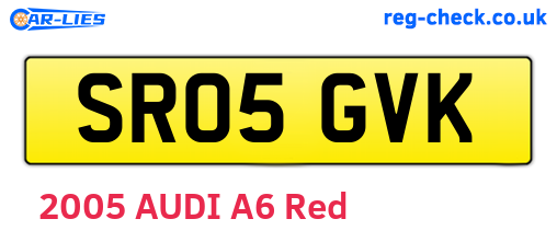 SR05GVK are the vehicle registration plates.