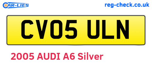 CV05ULN are the vehicle registration plates.