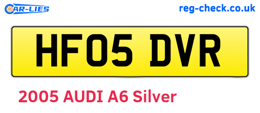 HF05DVR are the vehicle registration plates.