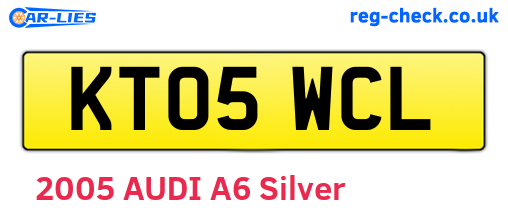 KT05WCL are the vehicle registration plates.