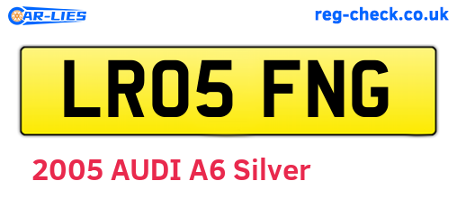 LR05FNG are the vehicle registration plates.