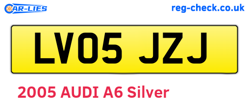 LV05JZJ are the vehicle registration plates.