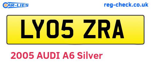 LY05ZRA are the vehicle registration plates.