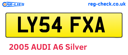 LY54FXA are the vehicle registration plates.