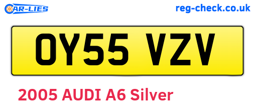 OY55VZV are the vehicle registration plates.