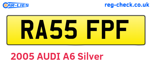 RA55FPF are the vehicle registration plates.