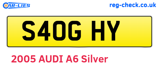 S40GHY are the vehicle registration plates.
