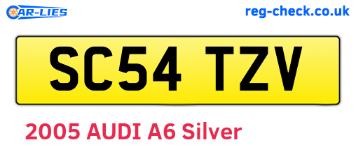 SC54TZV are the vehicle registration plates.