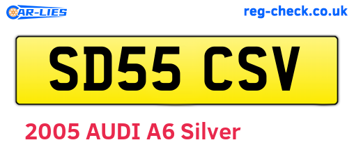 SD55CSV are the vehicle registration plates.